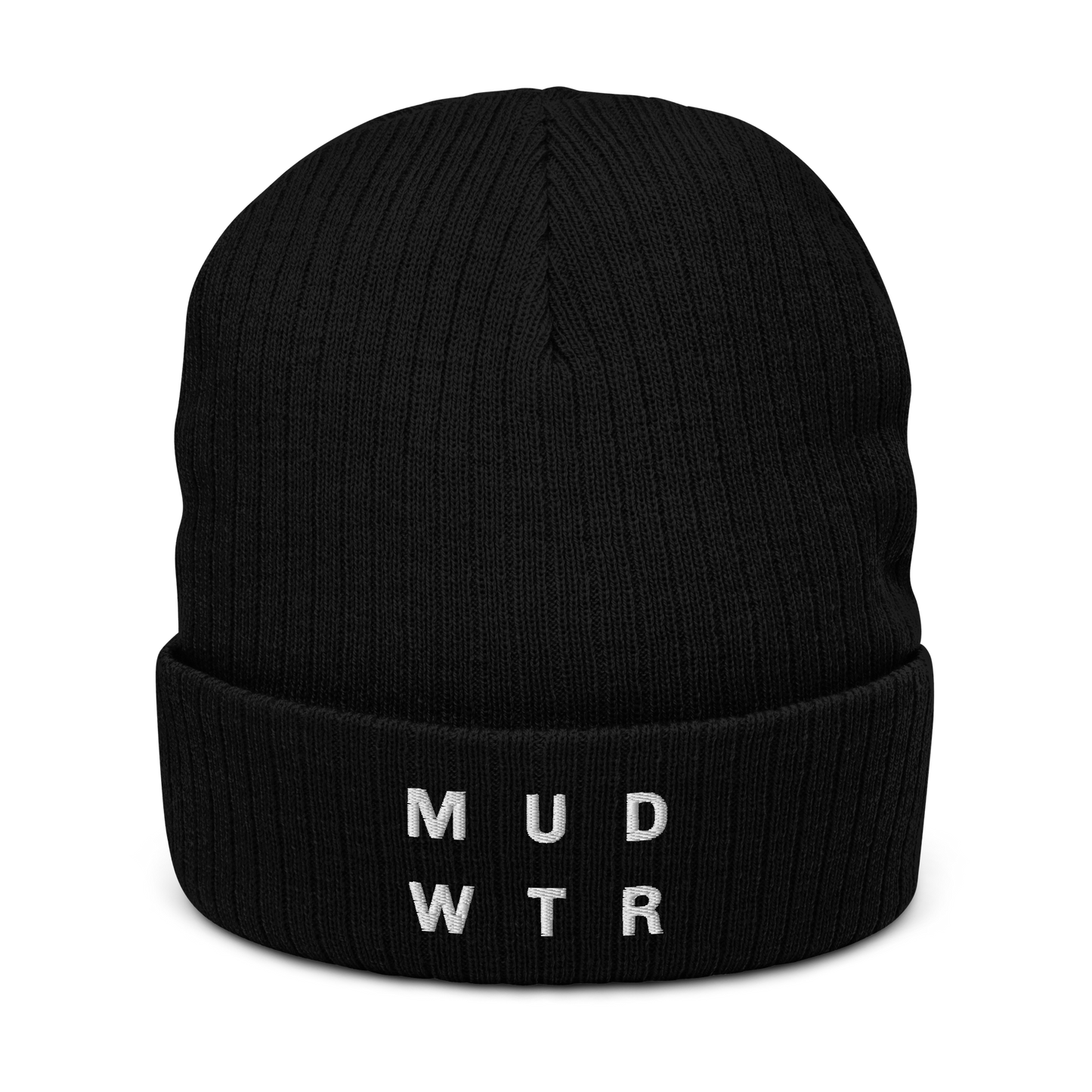 mud-wtr-beanie-r9 ribbed-knit-beanie-black-front-6478f6ebce068.png